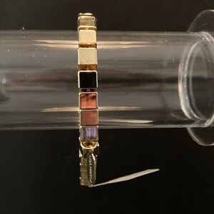 Lisa Freede Shiny Gold Tone Cubes Stretch Bracelet/5 Available/NEW/$45@ RETAIL!